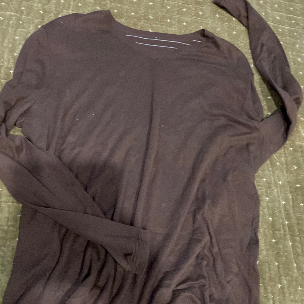 Fun reversible brown cotton sweater. PERFECT for summer